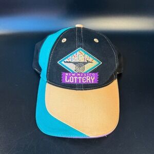New‎ Mexico Lottery Colorblock Roadrunner Logo Baseball Cap Hat Adjustable Black